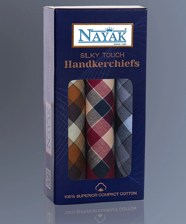 NAYAK  SILKY TOUCH HAND KERCHIEF - HK-ST-0114