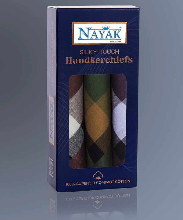 NAYAK  SILKY TOUCH HAND KERCHIEF - HK-ST-0115